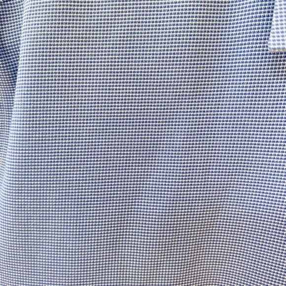 DAVID DONAHUE Men's Blue/White Mirco Houndstooth Trim Fit Shirt sz 16 34/35 - Picture 9 of 11